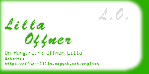 lilla offner business card